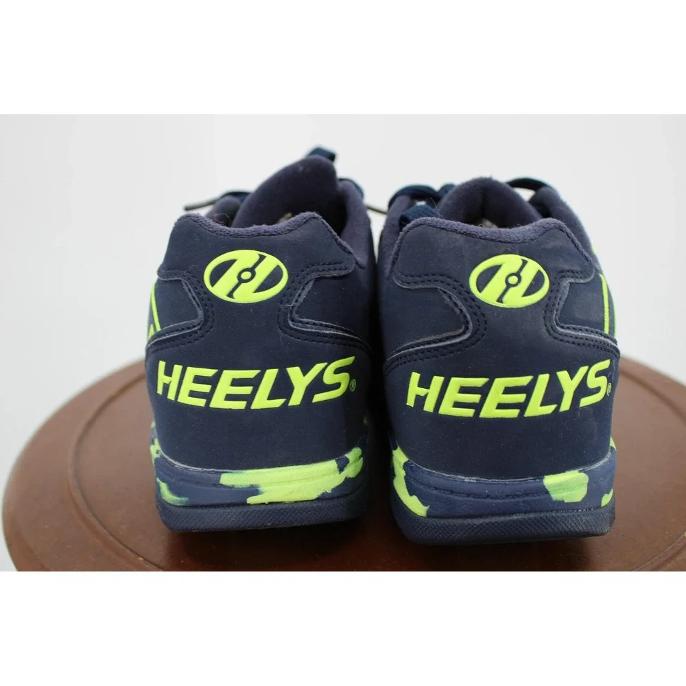 Heelys Propel 2.0‎ Shoes Boys Size 6 Blue Neon Green Colorblock Sneaker Wheels